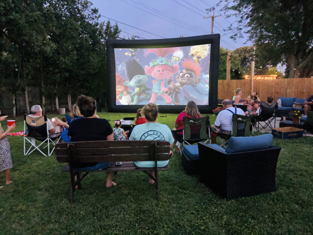 16ft Screen for Backyard Movie Night for Kids Birthday